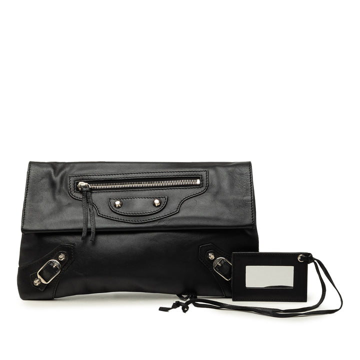 Motocross Giant 12 Enveloppe Pochette Cuir d'agneau Noir