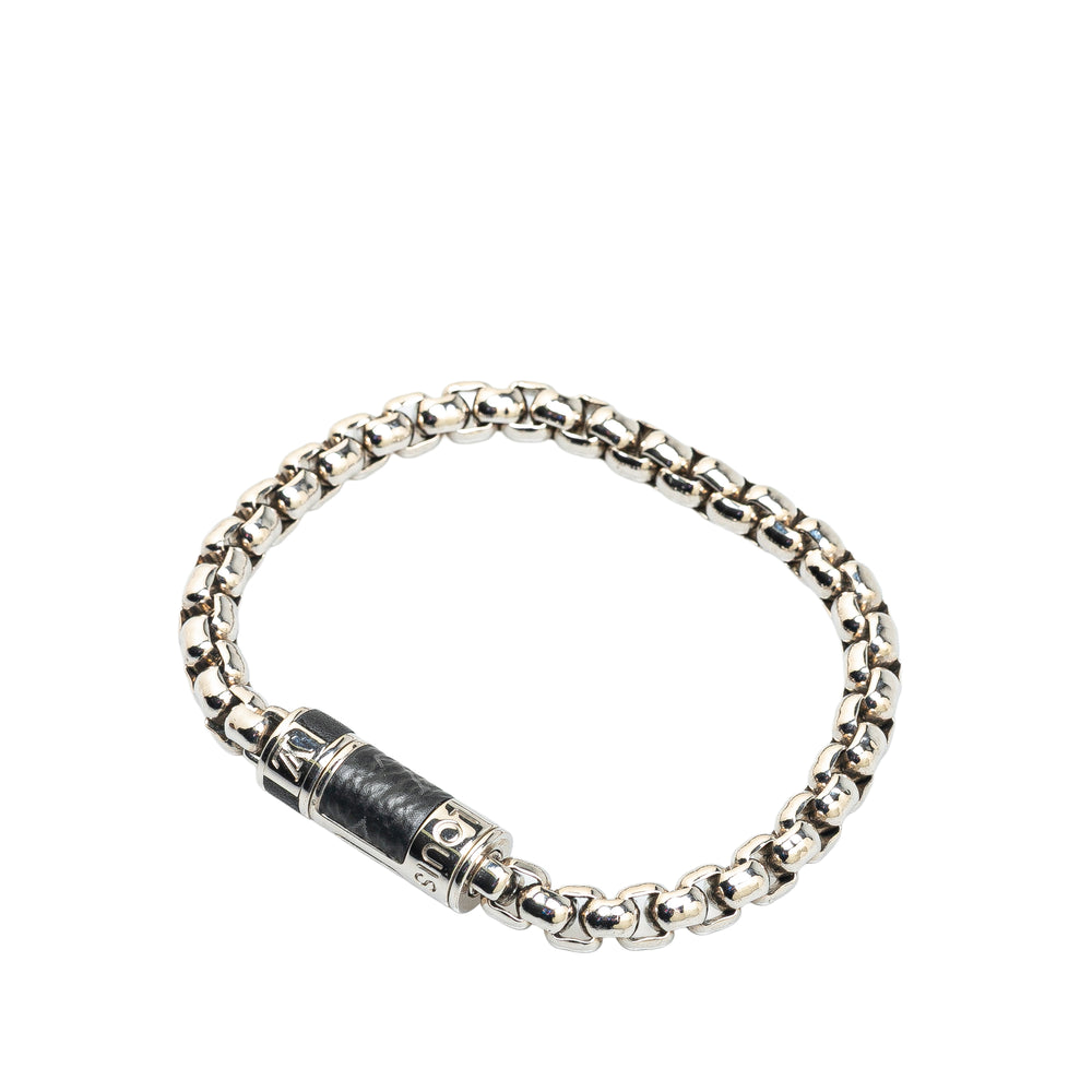 Monogram Eclipse Chain Bracelet Silver - Gaby Paris