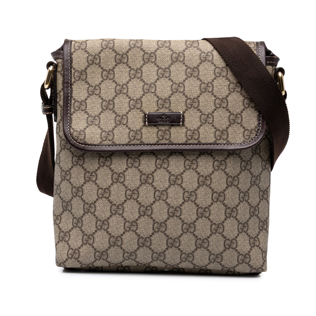 Gucci Sac bandoulière GG Supreme Beige – vue principale – GABY PARIS
