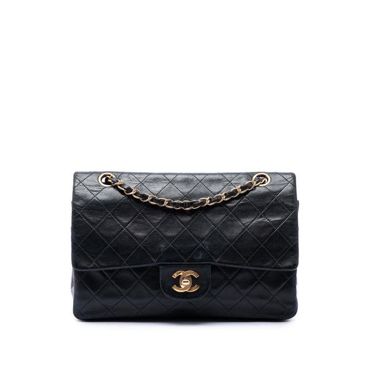 Chanel Classic Double rabat Moyen Cuir d'agneau Noir – vue principale – GABY PARIS