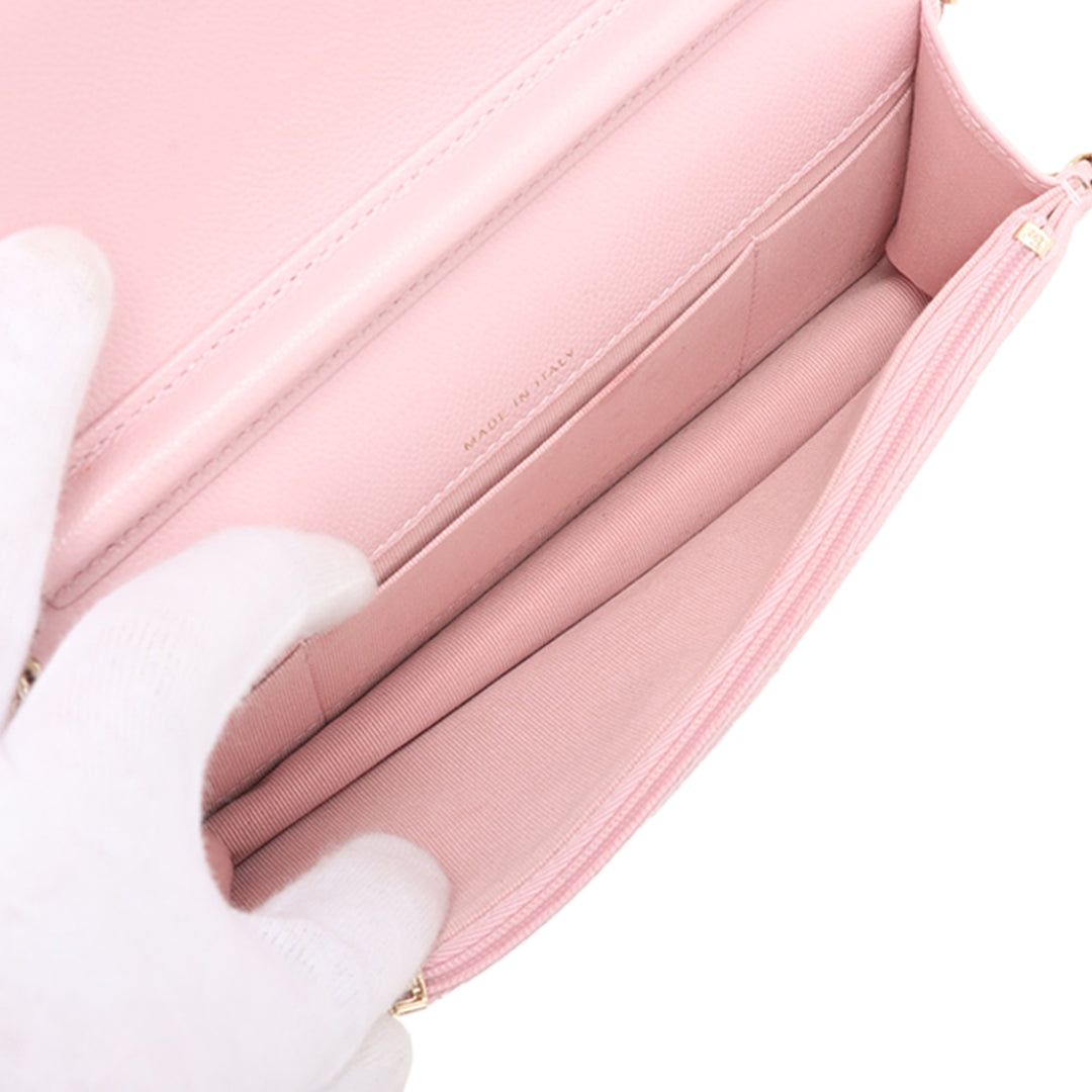 Chanel CC Matelassé Caviar à rabat Phone Holder Wallet on Chain