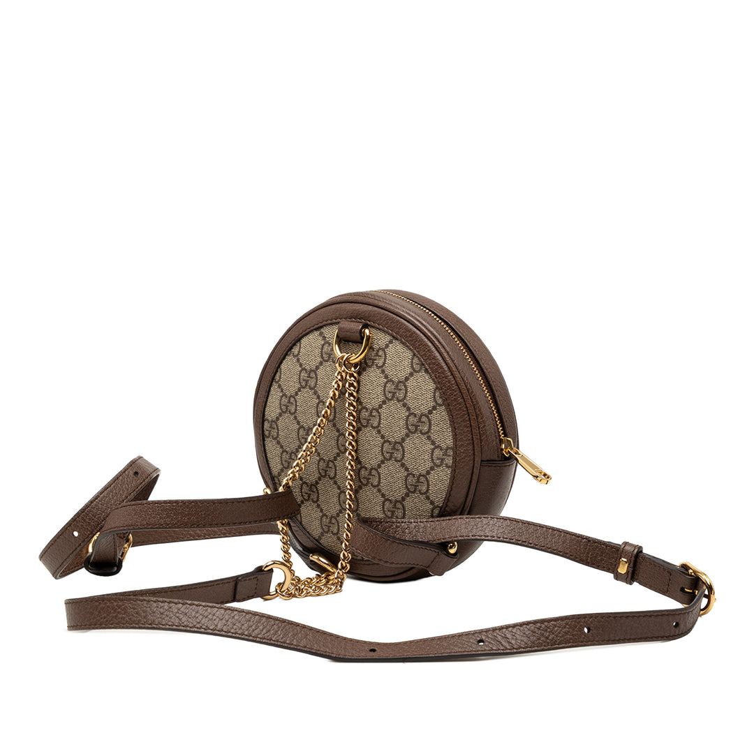 Web Ophidia Rond Sac à dos Mini GG Supreme Beige
