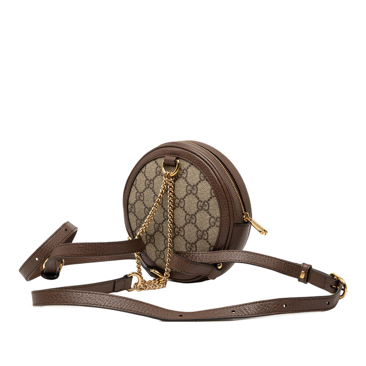 Web Ophidia Rond Sac à dos Mini GG Supreme Beige