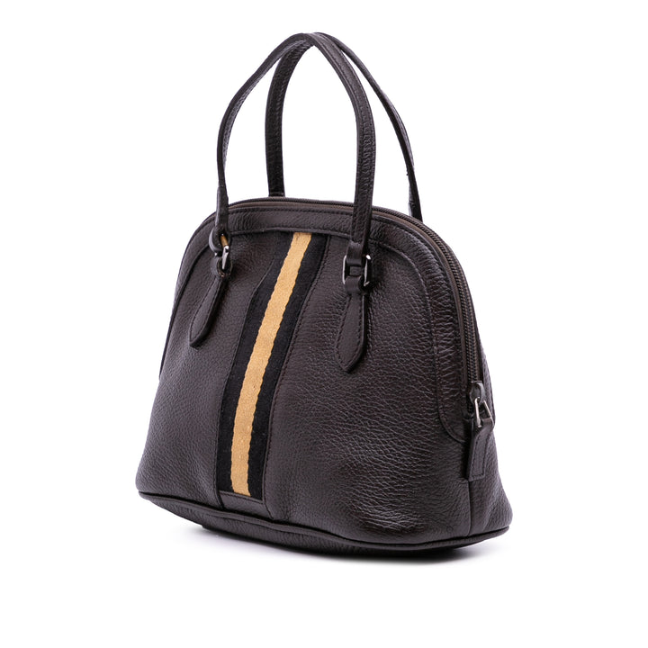 Gucci Mini Cuir Web Dome Sac