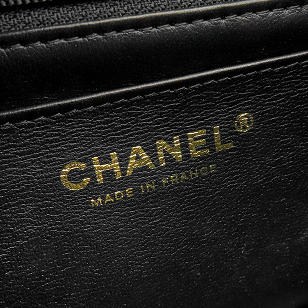 Chanel Classic Rectangulaire Lion Charm à rabat Mini Cuir d'agneau Noir – vue 5 – GABY PARIS