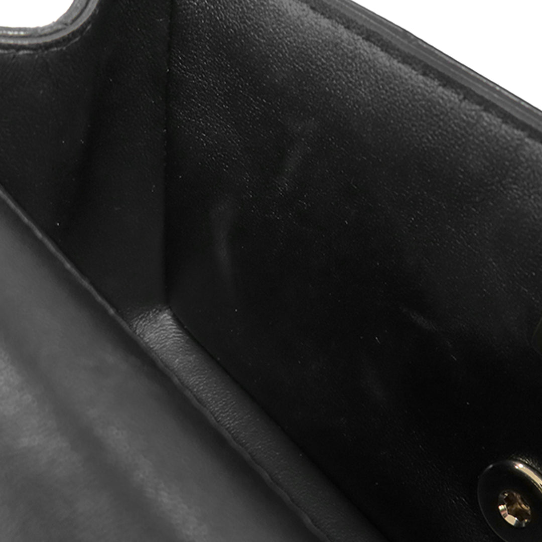 Chanel Classic Rectangulaire Lion Charm à rabat Mini Cuir d'agneau Noir – vue 9 – GABY PARIS