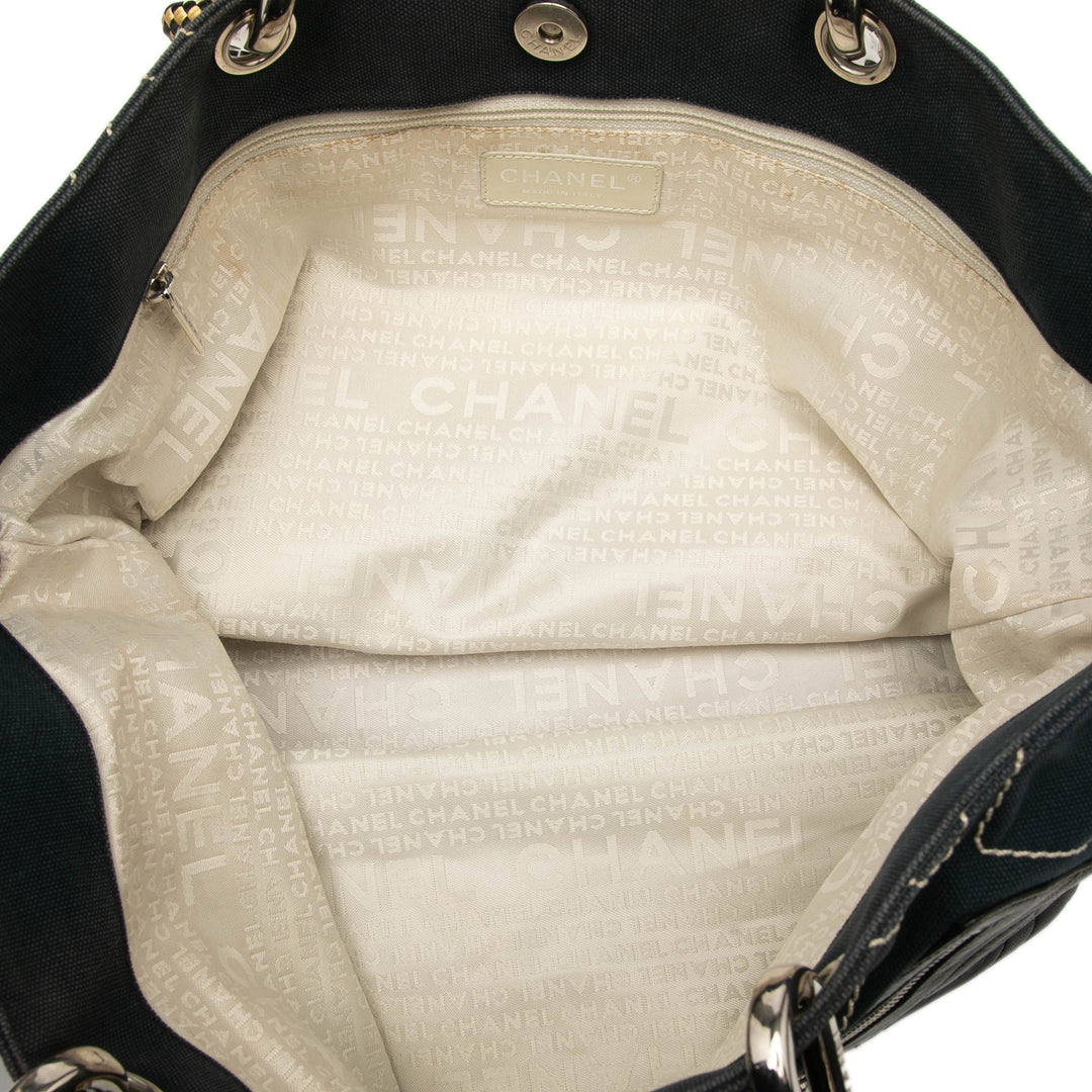 Chanel Cruise Line Medium CC No.5 Quilted Toile Cabas Bleu – GABY PARIS Authentique