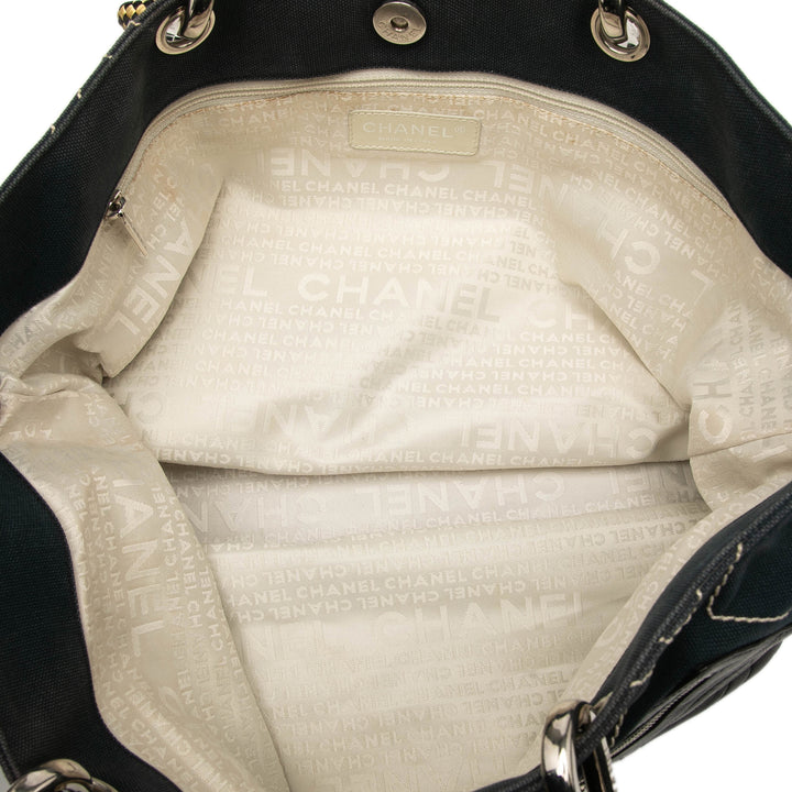 Chanel Cruise Line Medium CC No.5 Quilted Toile Cabas Bleu – GABY PARIS Authentique