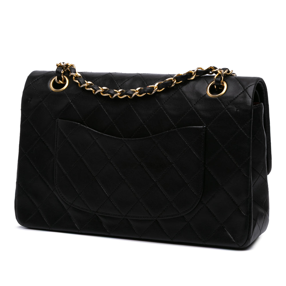 Chanel Medium Classic Cuir d’agneau Double rabat Noir – GABY PARIS Authentique
