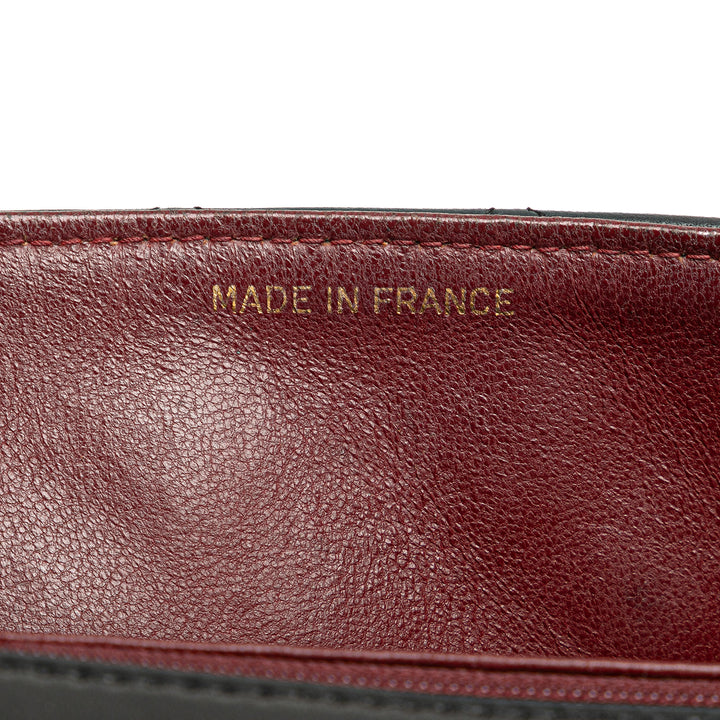 Medium Quilted Lambskin Full Flap Black - Gaby Paris