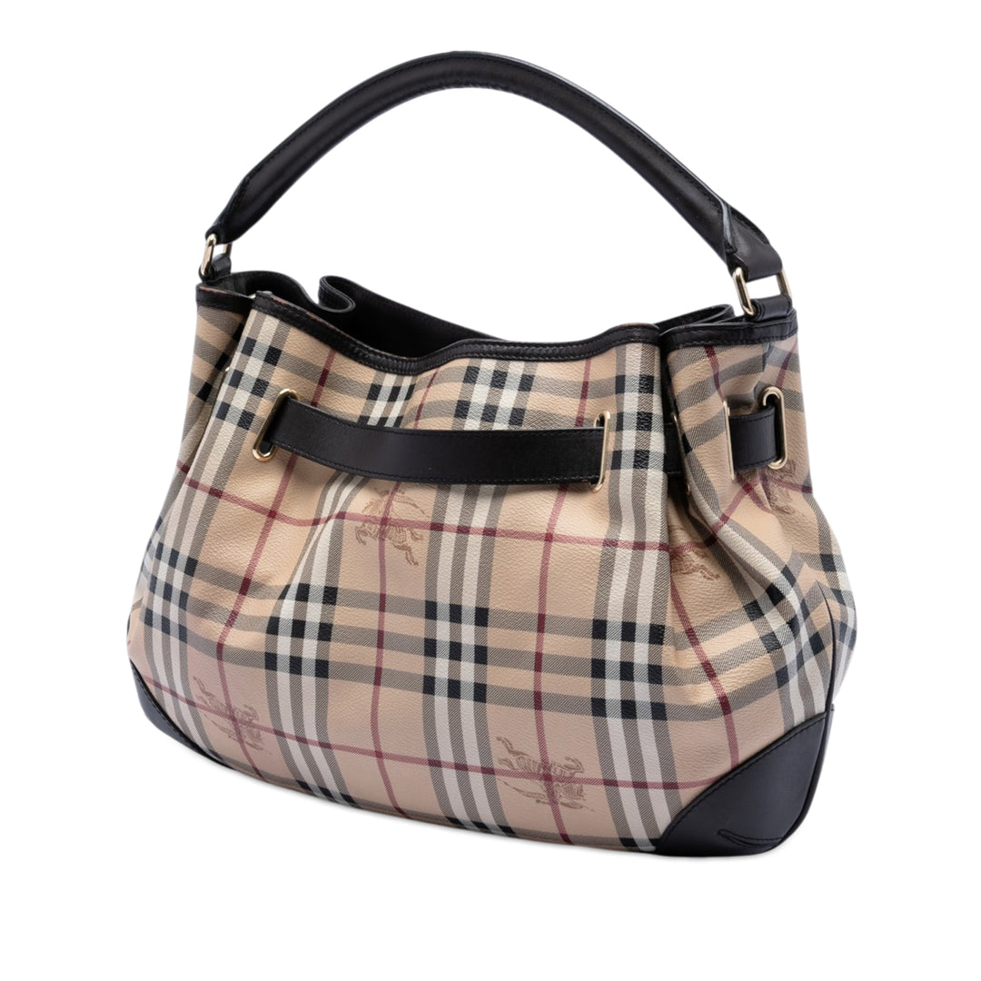Burberry Medium Haymarket Check Coated Toile Willenmore Hobo