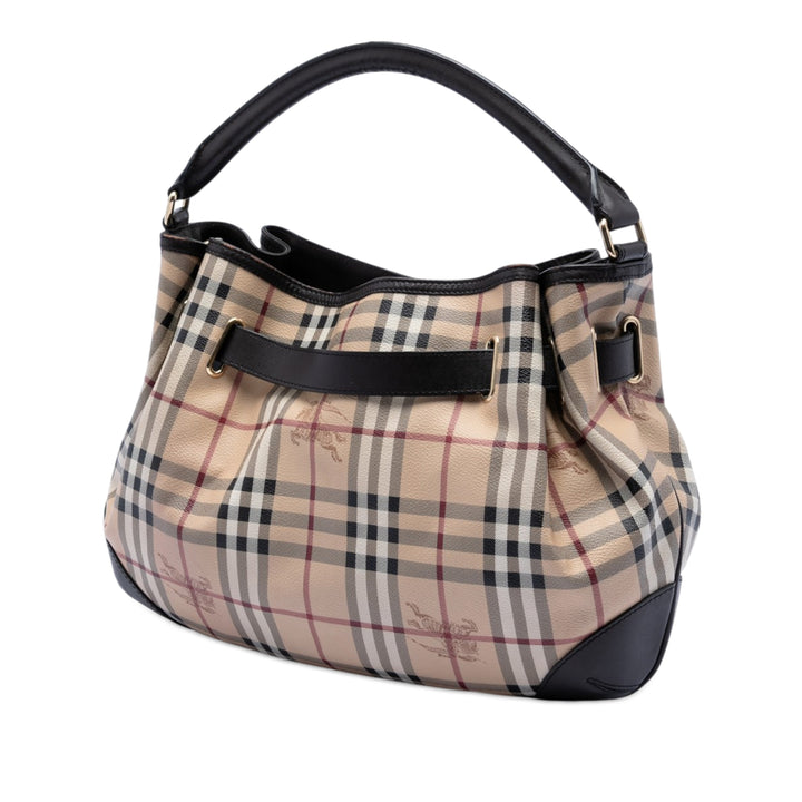 Burberry Medium Haymarket Check Coated Toile Willenmore Hobo
