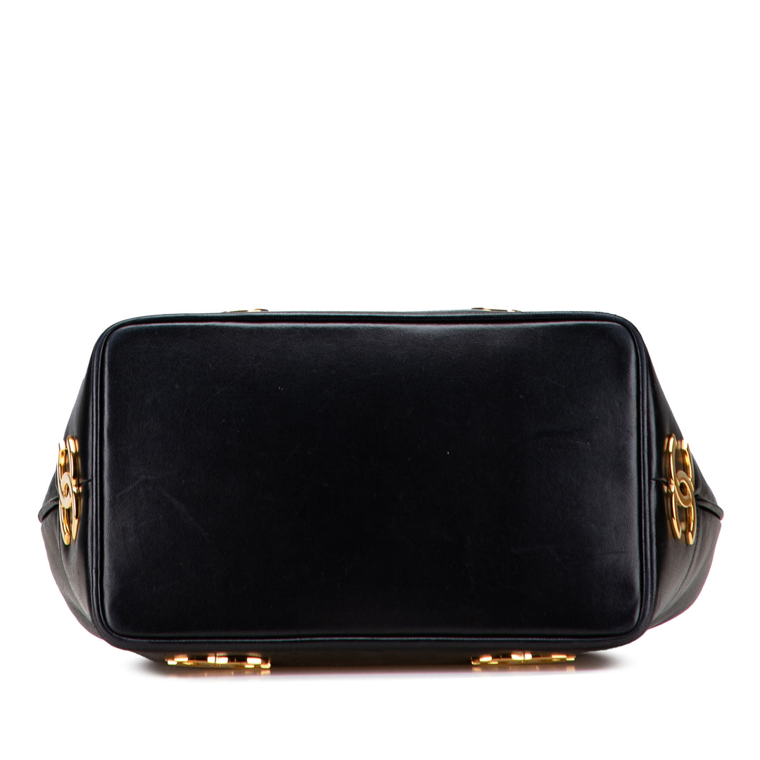 Chanel Triple CC Cuir d’agneau Bucket Noir