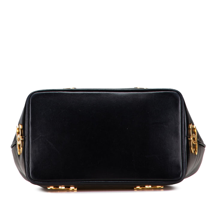 Chanel Triple CC Cuir d’agneau Bucket Noir