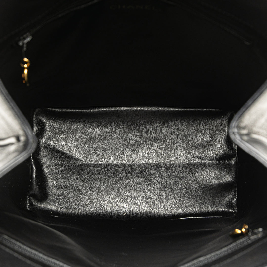 Chanel Triple CC Cuir d’agneau Bucket Noir