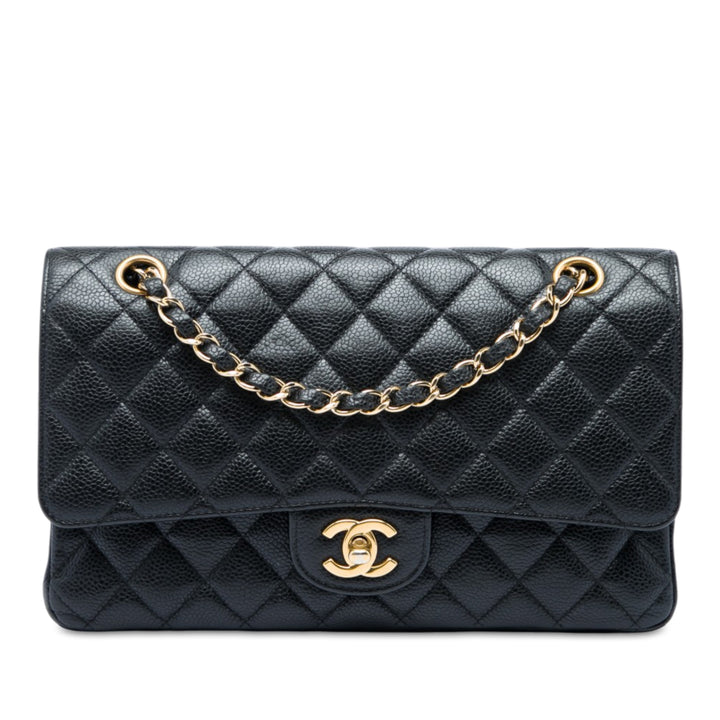 Chanel Classic Double rabat Moyen Cuir caviar Noir – vue principale – GABY PARIS