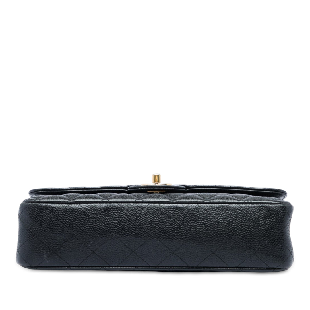 Chanel Classic Double rabat Moyen Cuir caviar Noir – vue 3 – GABY PARIS