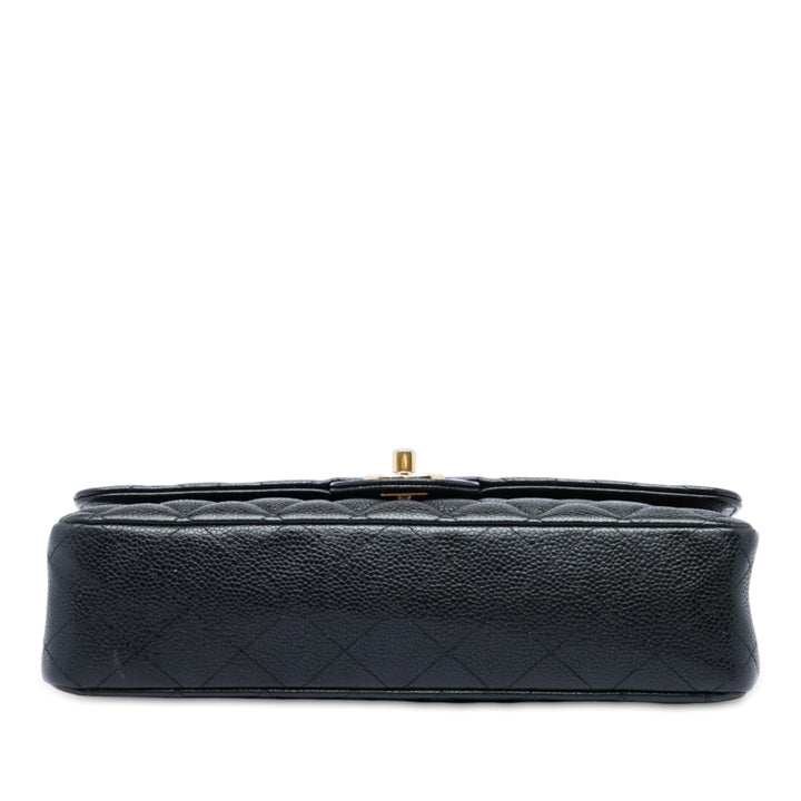 Chanel Classic Double rabat Moyen Cuir caviar Noir – vue 3 – GABY PARIS