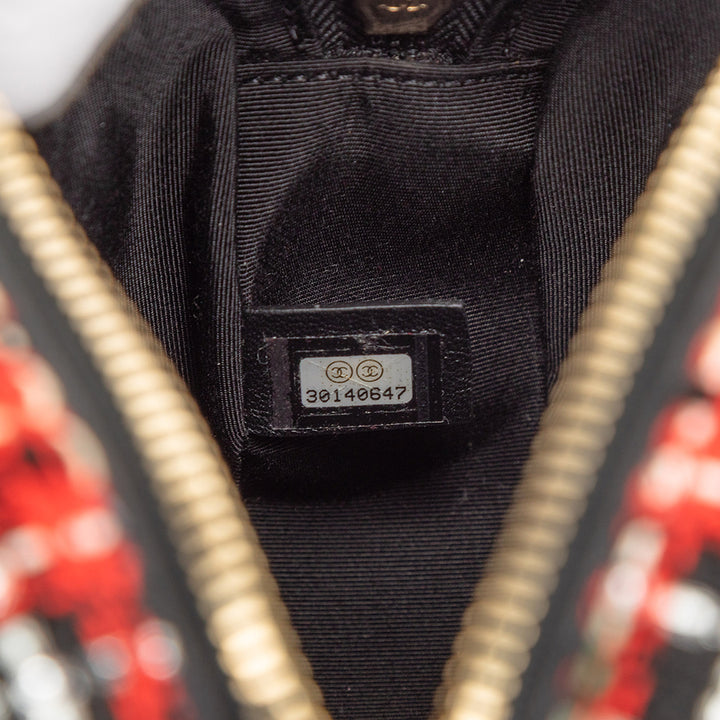 Chanel Tweed et Cuir d’agneau Coco Midnight Sac caméra – GABY PARIS Authentique