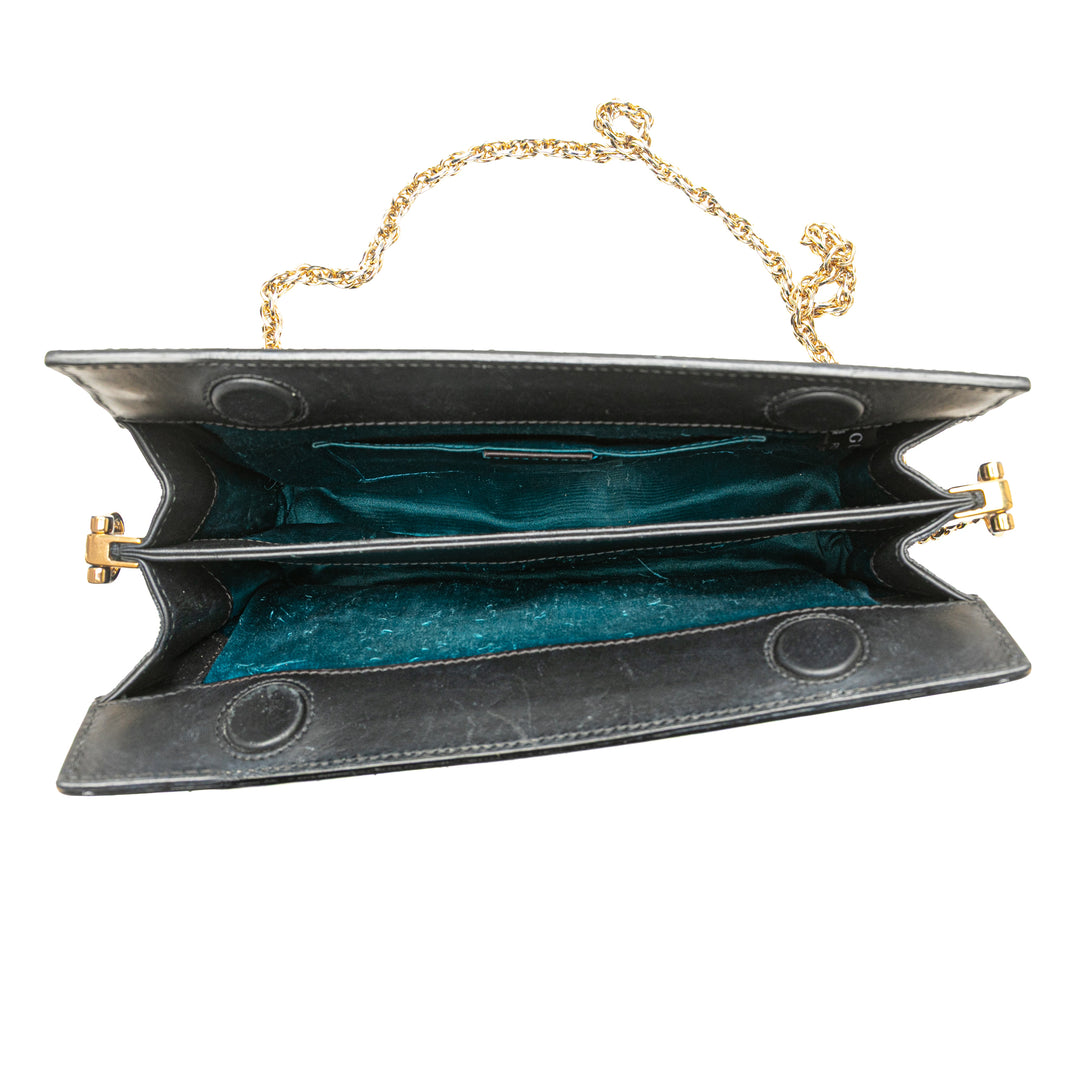Gucci Small Daim Ophidia Chain Sac porté croisé Noir