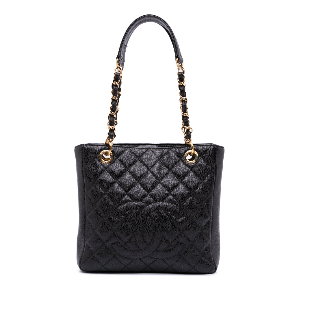 Petite Caviar Shopping Tote Black - Gaby Paris