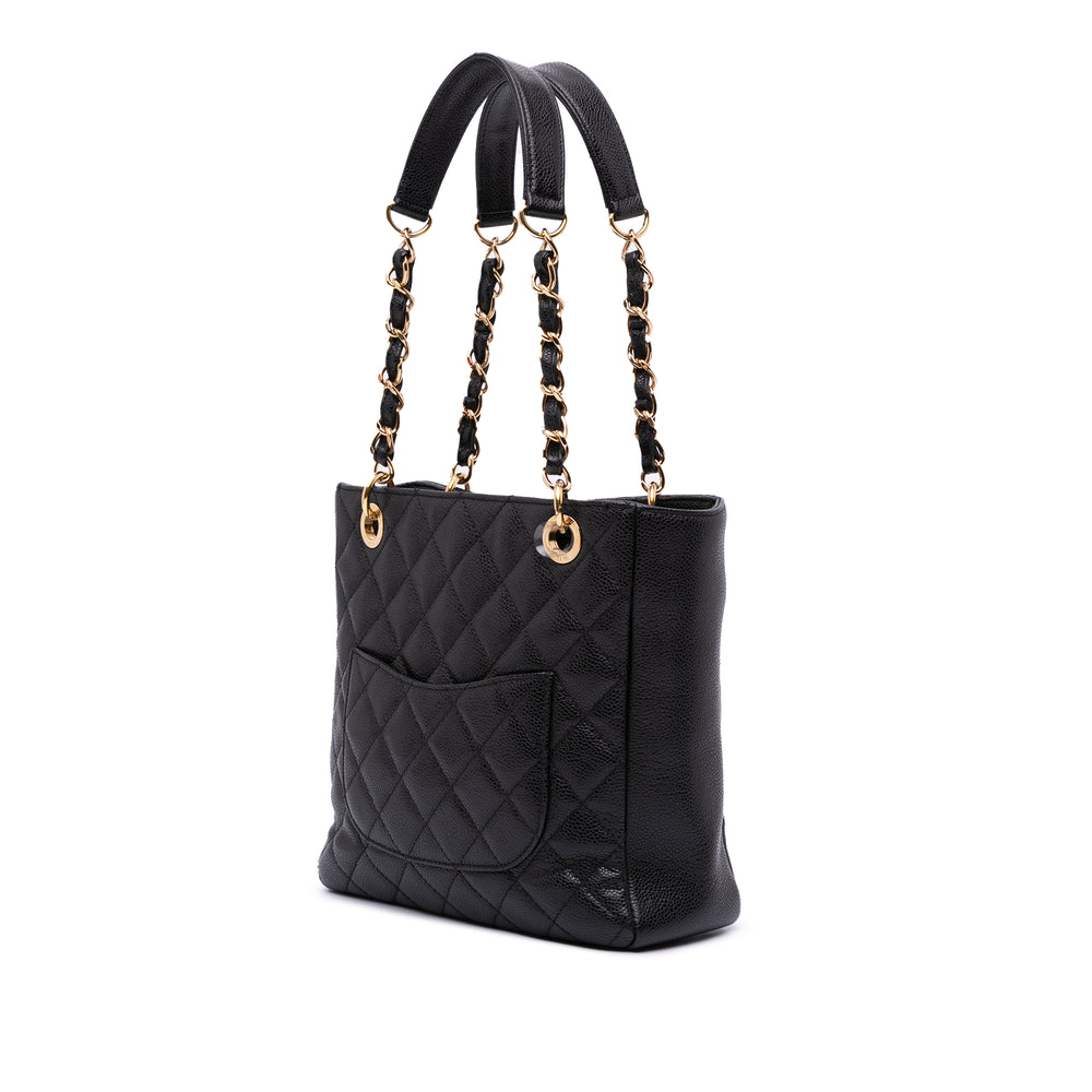 Petite Caviar Shopping Tote Black - Gaby Paris