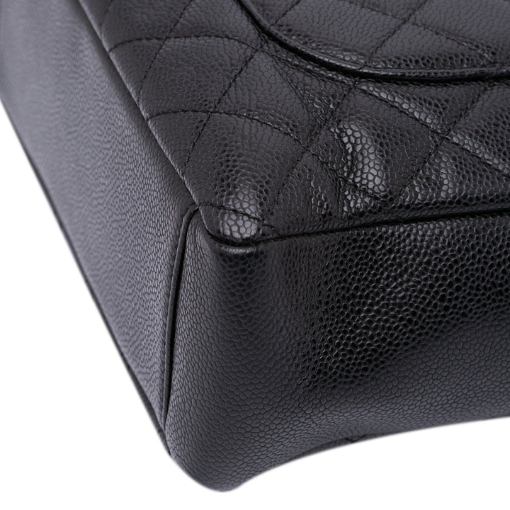 Petite Caviar Shopping Tote Black - Gaby Paris