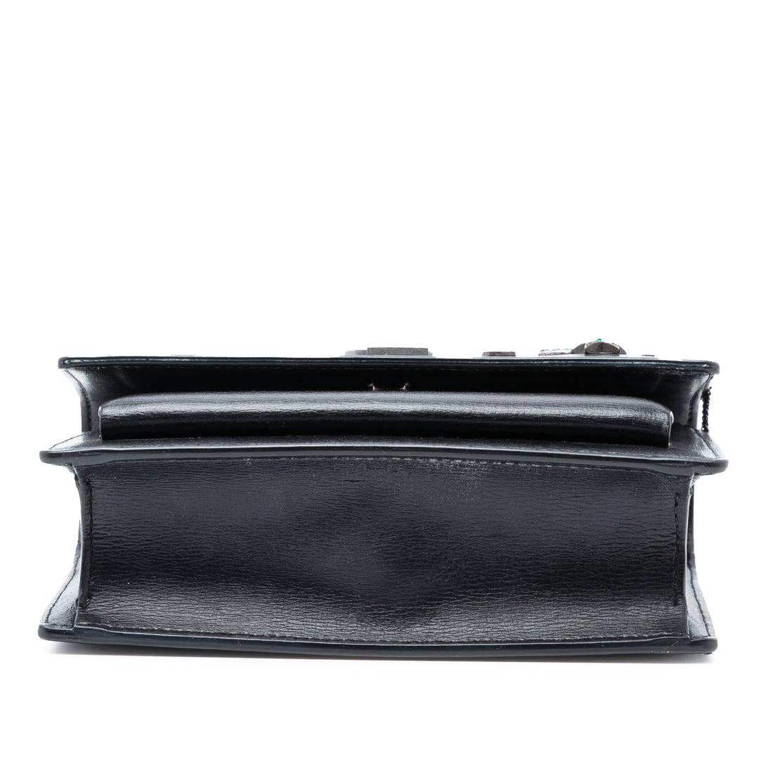 Saint Laurent Mini Cuir de veau Monogram Lucky Charms Sunset Wallet on Chain