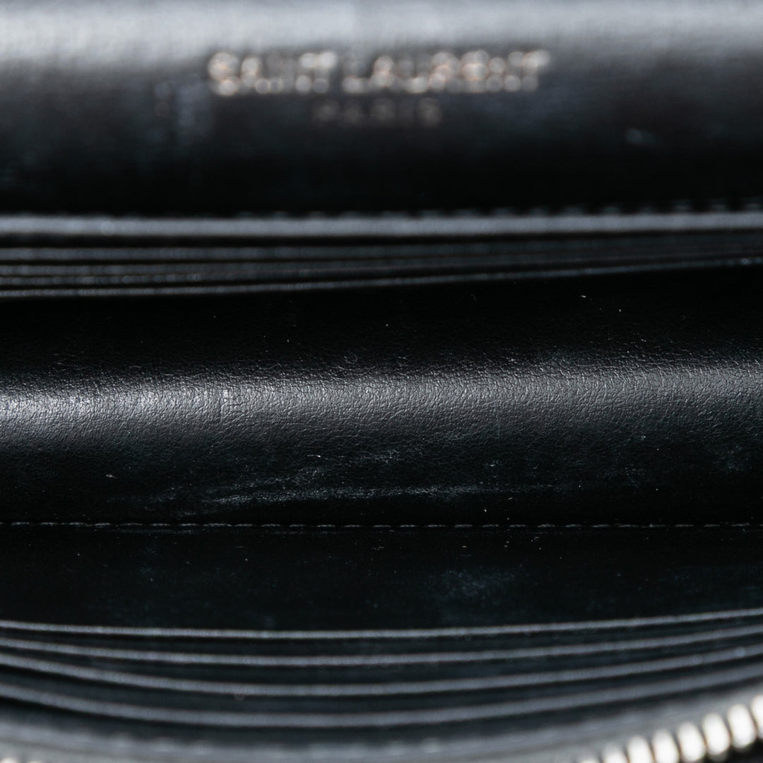 Saint Laurent Mini Cuir de veau Monogram Lucky Charms Sunset Wallet on Chain