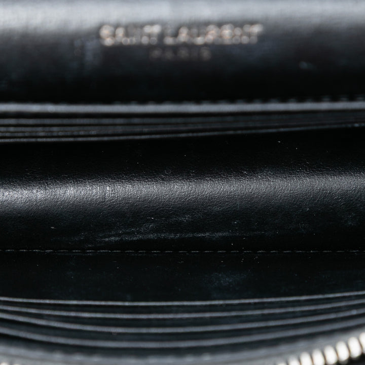 Saint Laurent Mini Cuir de veau Monogram Lucky Charms Sunset Wallet on Chain