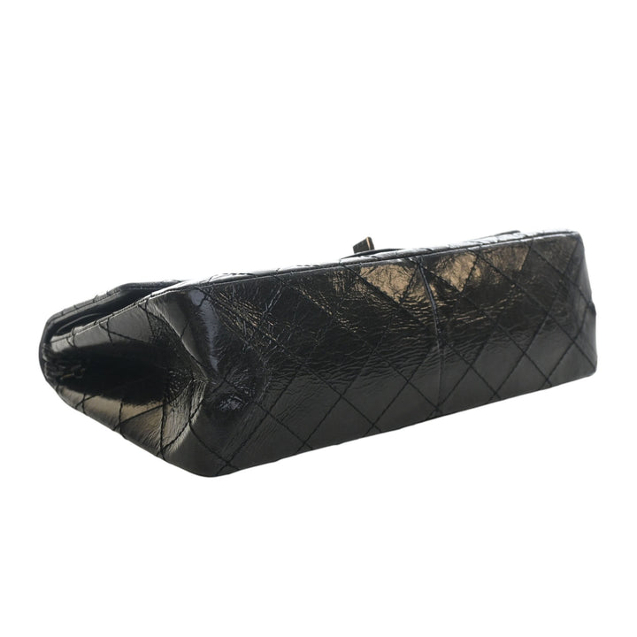 Chanel Glazed Matelassé vieilli Cuir de veau So Reissue 2.55 Double rabat 226