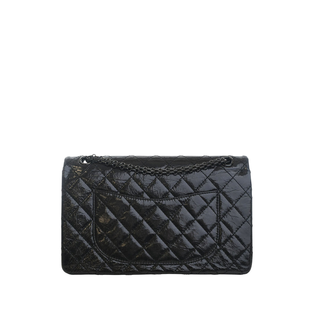 Chanel Glazed Matelassé vieilli Cuir de veau So Reissue 2.55 Double rabat 226