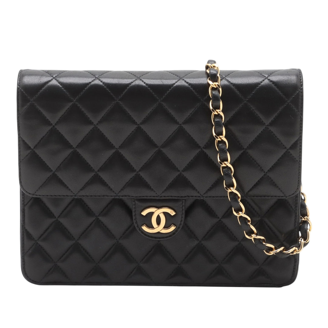 Chanel Small CC Quilted Cuir d’agneau Simple rabat Noir – GABY PARIS Authentique