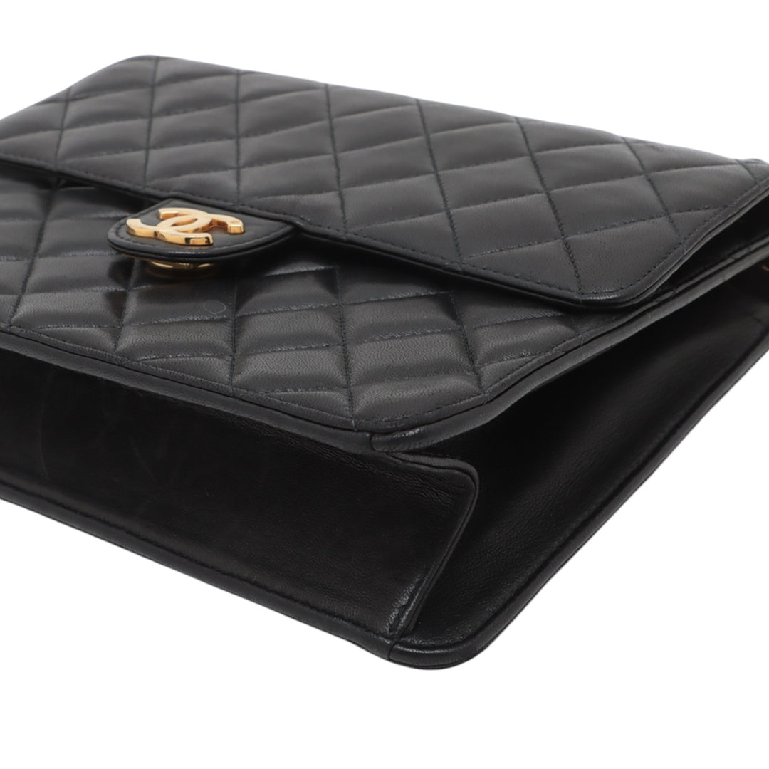 Chanel Small CC Quilted Cuir d’agneau Simple rabat Noir – GABY PARIS Authentique