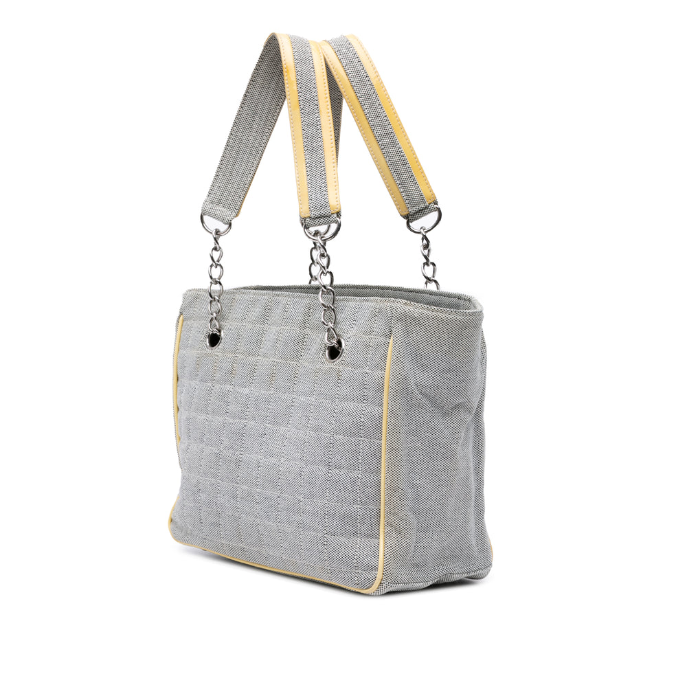 CC Camellia No. 5 Choco Bar Canvas Tote Gray - Gaby Paris