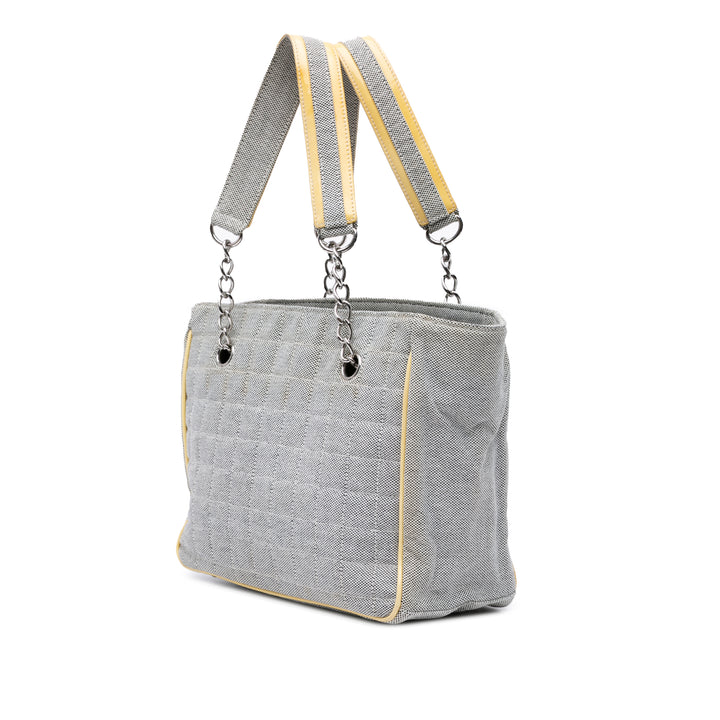 CC Camellia No. 5 Choco Bar Canvas Tote Gray - Gaby Paris