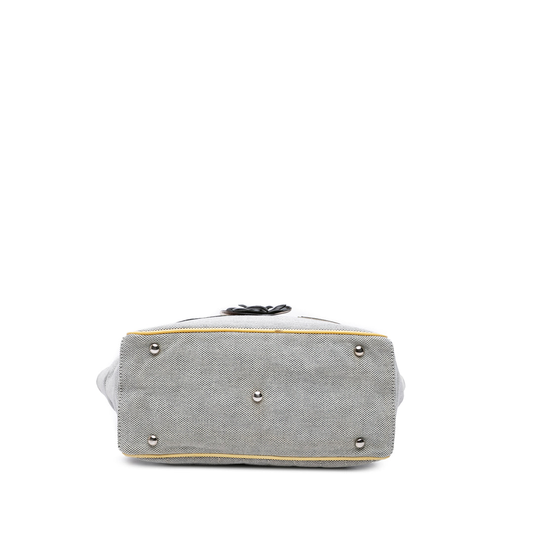 CC Camellia No. 5 Choco Bar Canvas Tote Gray - Gaby Paris