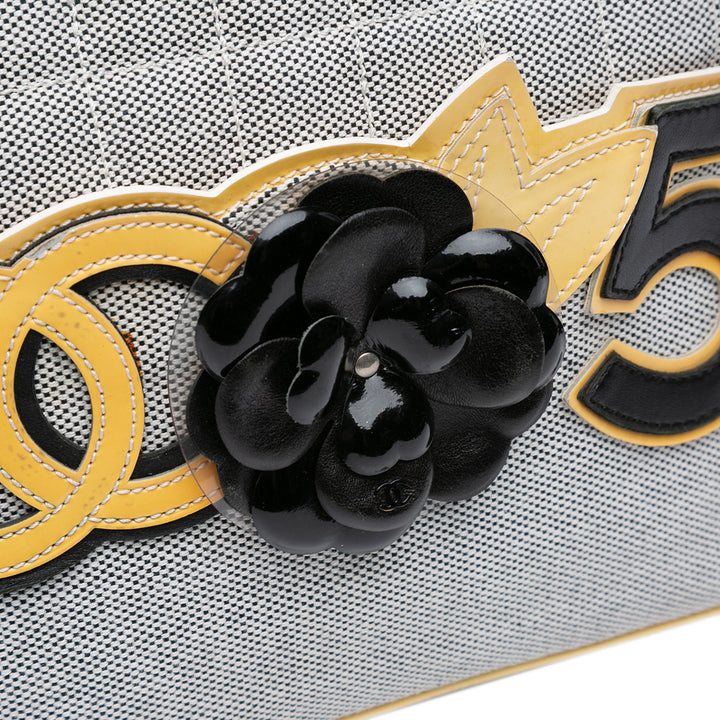 CC Camellia No. 5 Choco Bar Canvas Tote Gray - Gaby Paris