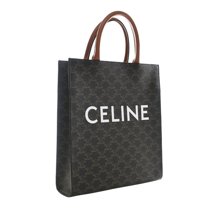 Celine Small Triomphe Coated Toile Cabas vertical Cabas