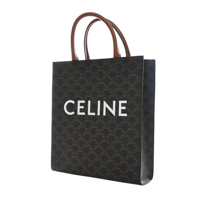 Celine Small Triomphe Coated Toile Cabas vertical Cabas