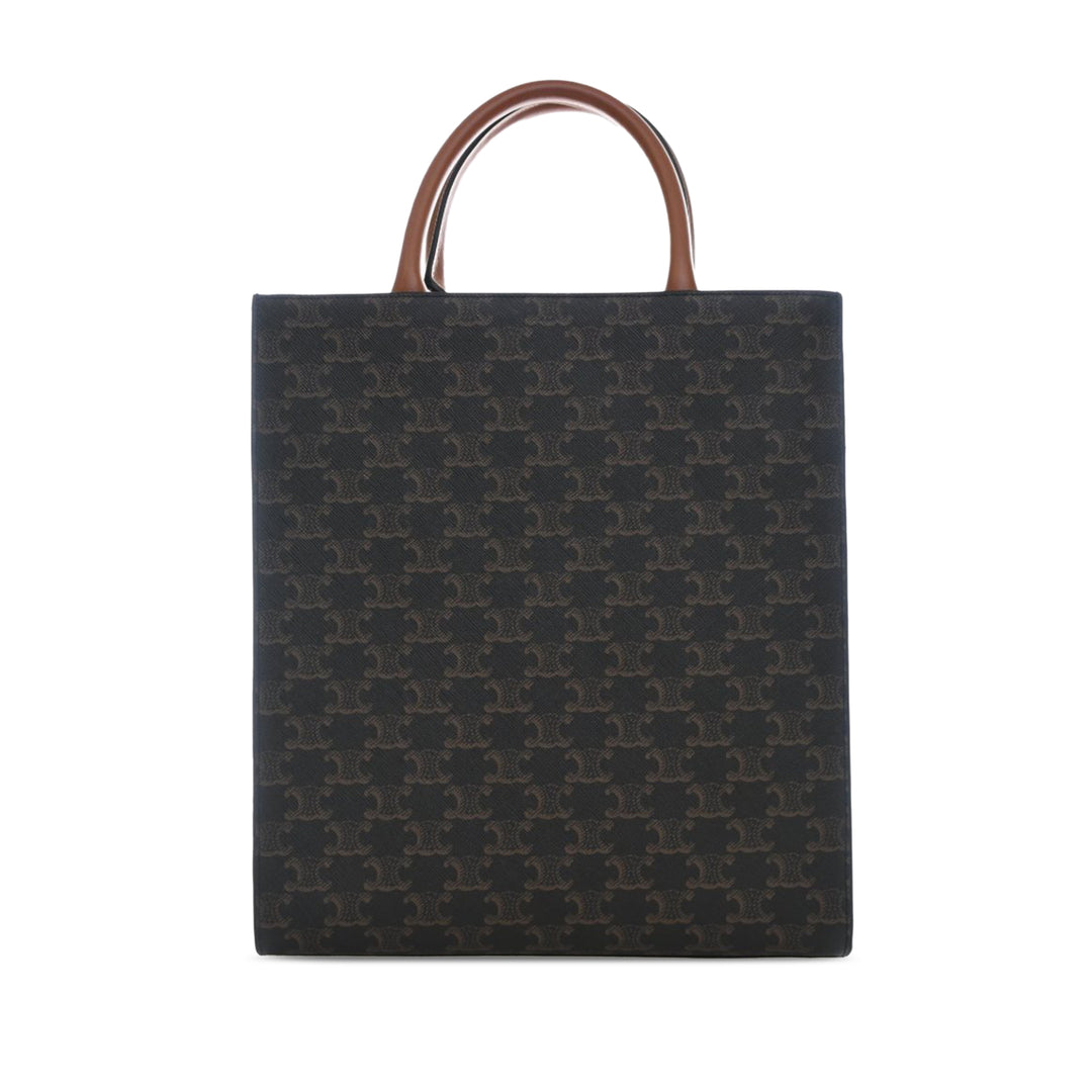 Celine Small Triomphe Coated Toile Cabas vertical Cabas