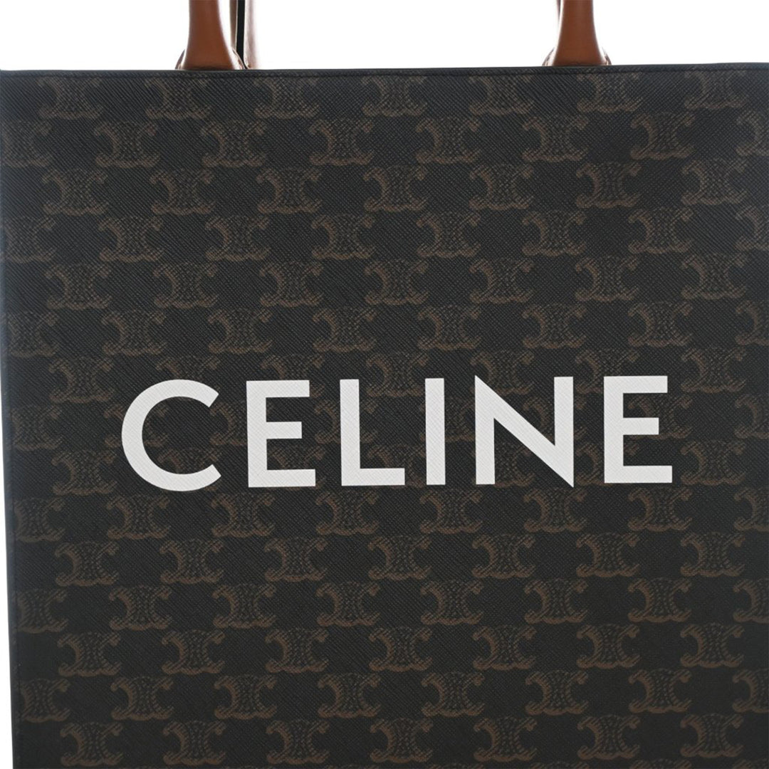 Celine Small Triomphe Coated Toile Cabas vertical Cabas
