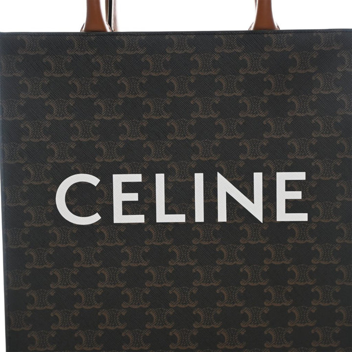 Celine Small Triomphe Coated Toile Cabas vertical Cabas