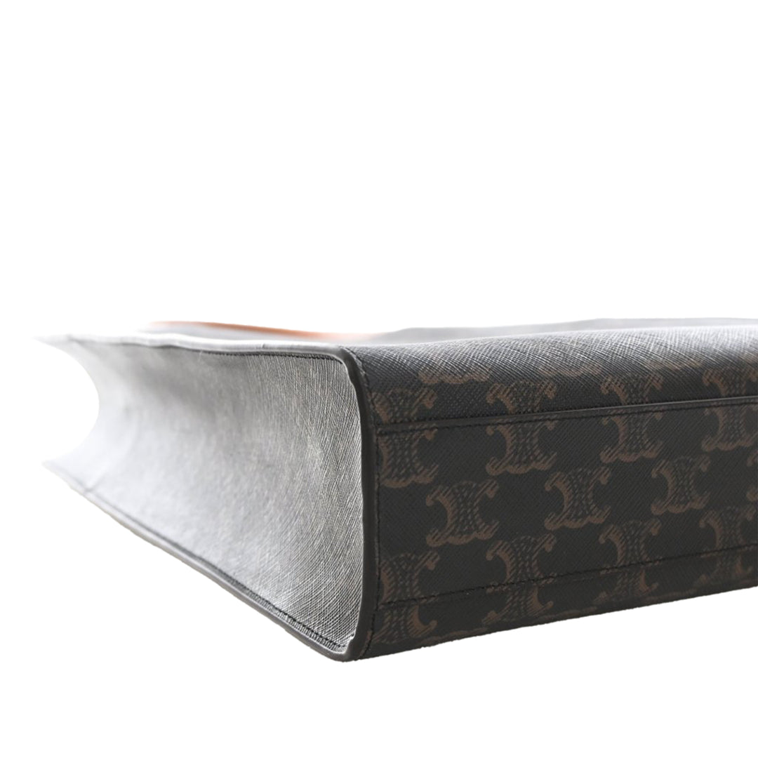 Celine Small Triomphe Coated Toile Cabas vertical Cabas