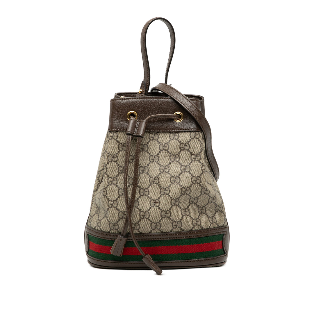 Gucci Small GG Supreme Web Ophidia Bucket Sac