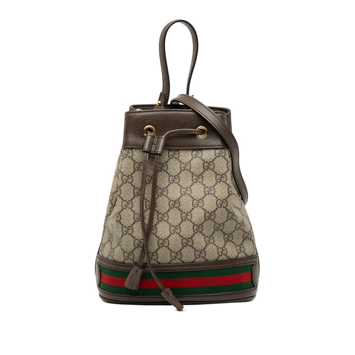 Gucci Small GG Supreme Web Ophidia Bucket Sac