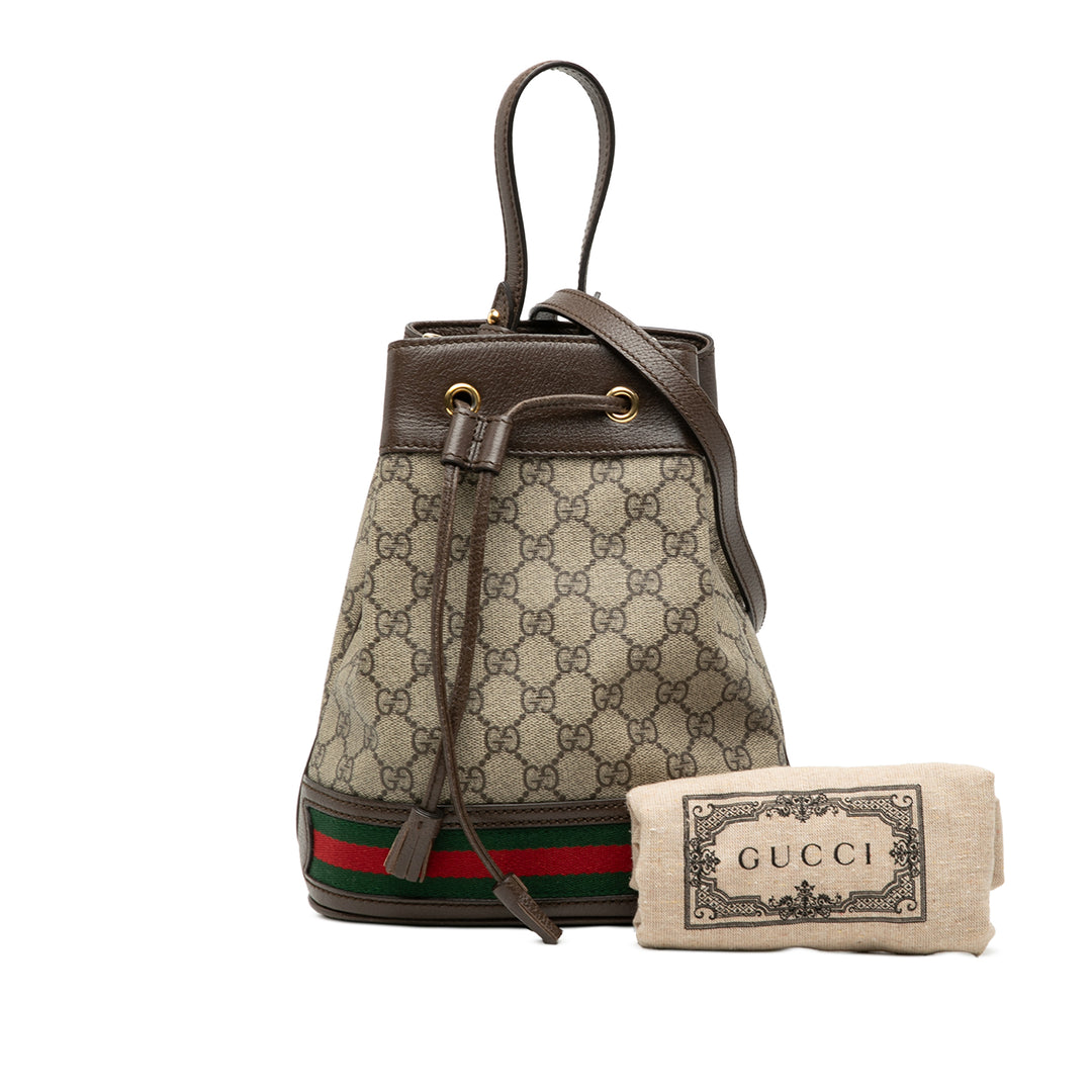 Gucci Small GG Supreme Web Ophidia Bucket Sac