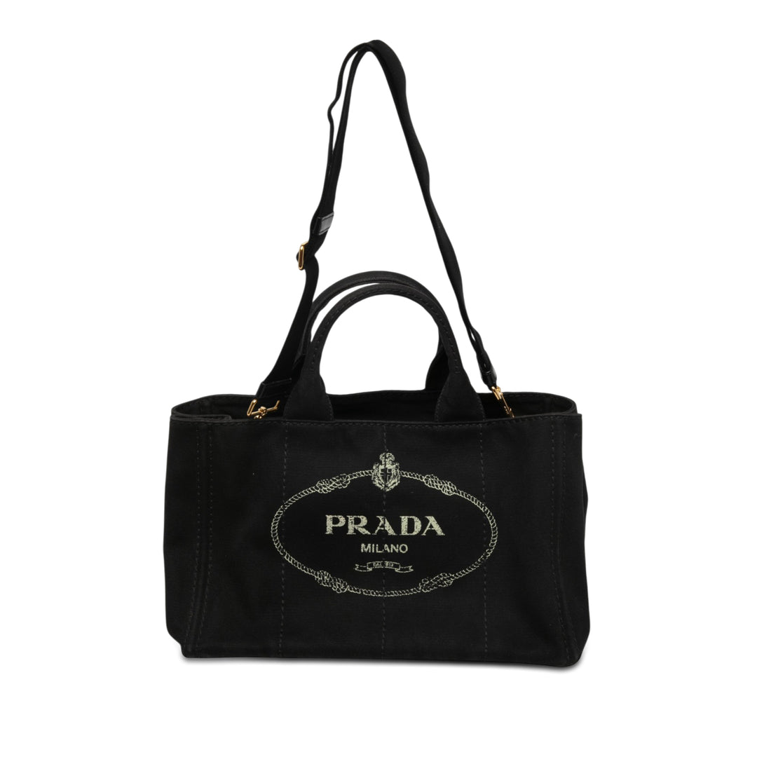 Prada Cabas Canapa Logo Noir – vue principale – GABY PARIS