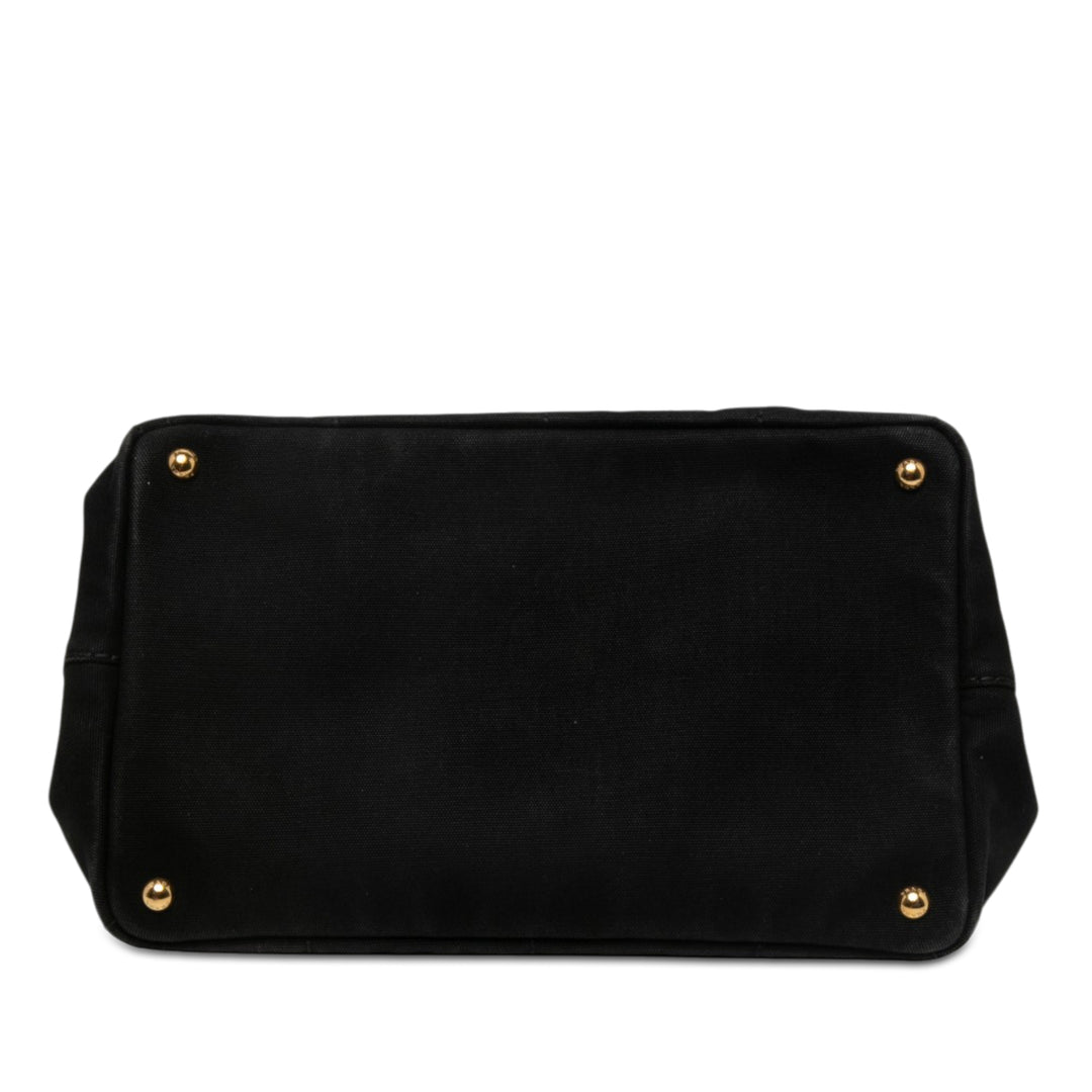Prada Cabas Canapa Logo Noir – vue 3 – GABY PARIS