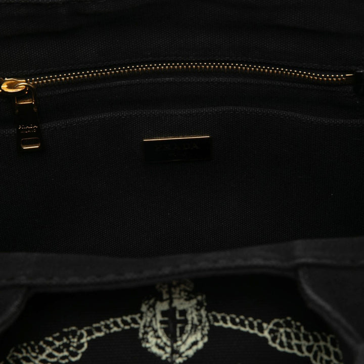 Prada Cabas Canapa Logo Noir – vue 5 – GABY PARIS